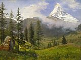 Albert Bierstadt Canvas Paintings - The Matterhorn